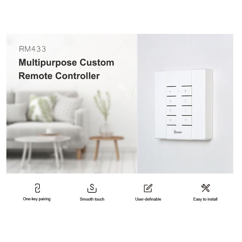 Interruptor Dimmer D1 Con Control 433mhz Y Base Inteligente Sonoff