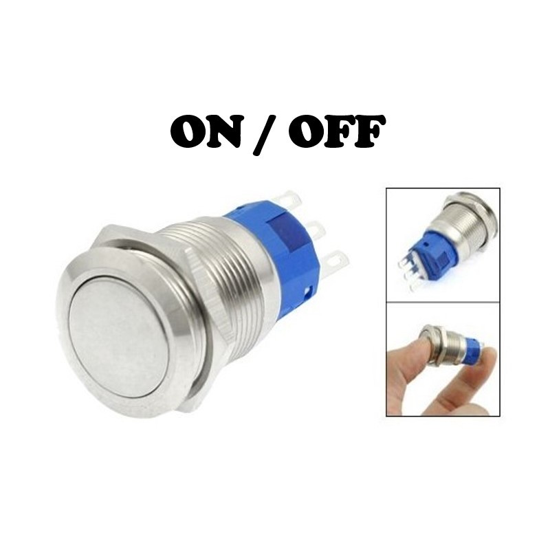 Interruptor Push Button Con Bloqueo ON OFF NO 19mm