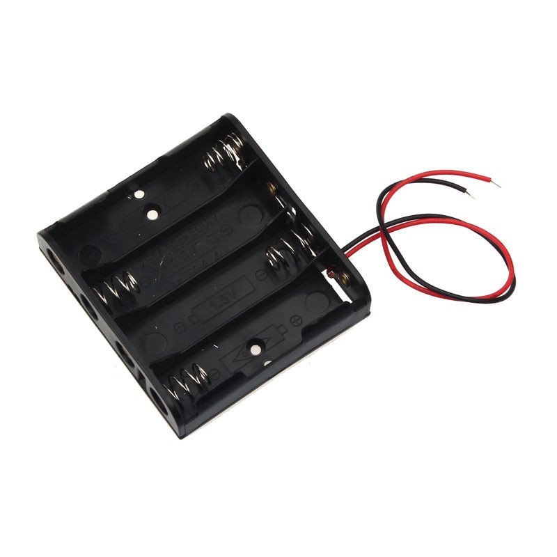 Contenedor de 4 baterias AA Contenedor de 4 baterias AA