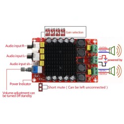 tarjeta amplificador de audio 2x100w Arduino