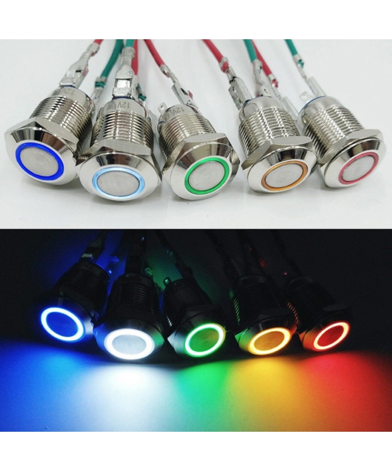 Pulsador con enclavamiento y Luz (NO)