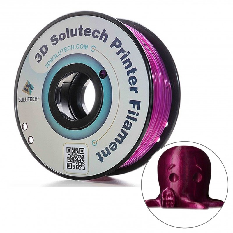 Filamento PLA solutech Morado translucido 2.2 lb Filamento PLA solutech Morado translucido 2.2 lb