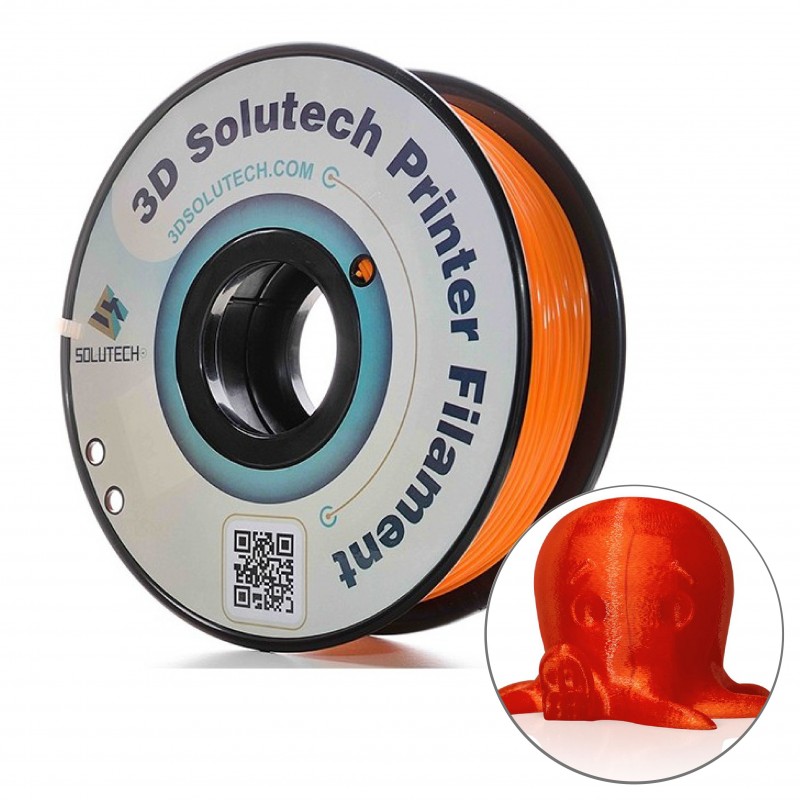 Filamento PLA solutech Naranja translucido 2.2 lb Filamento PLA solutech Naranja translucido 2.2 lb