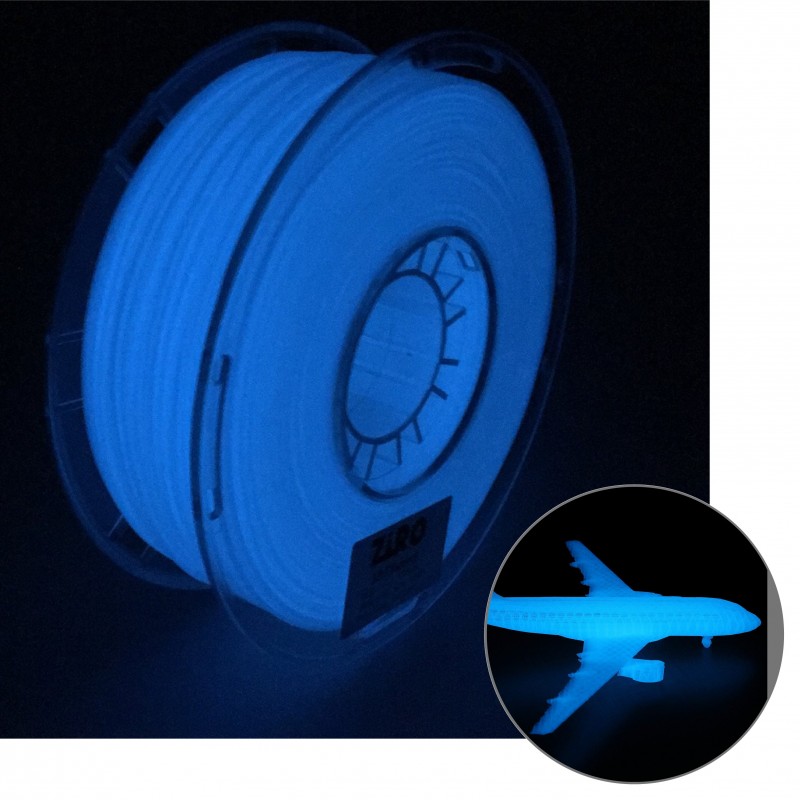 Filamento ZIRO para impresora 3D azul fluoresente Filamento ZIRO para impresora 3D azul fluoresente