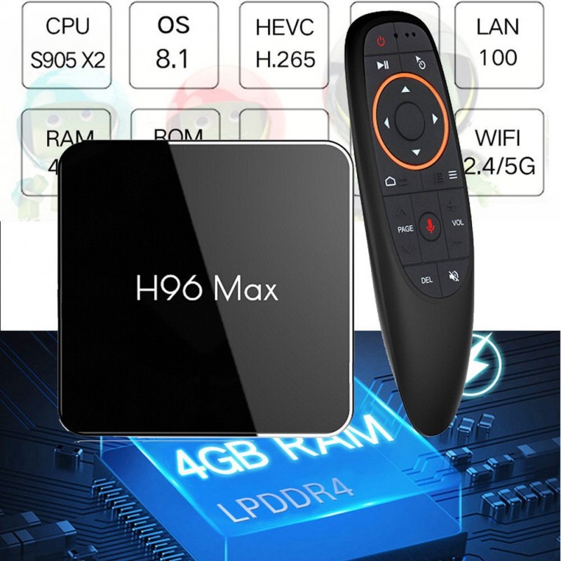 TV Box S905X2 H96 android 8.1 4GB ram + 32GB rom TV Box S905X2 H96 android 8.1 4GB ram + 32GB rom