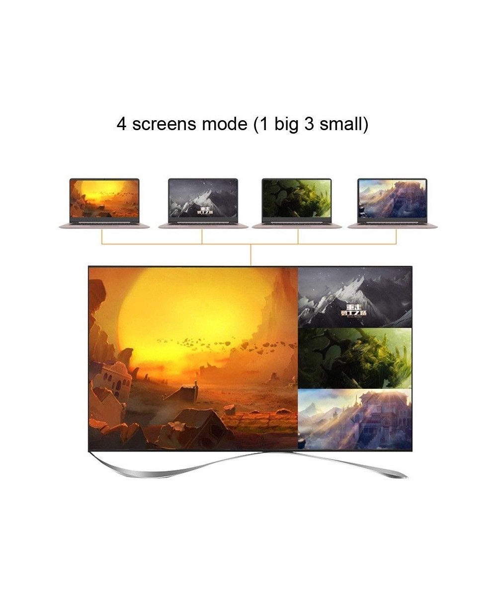 Separador Multipantalla de 4 entradas a 1 salida HDMI