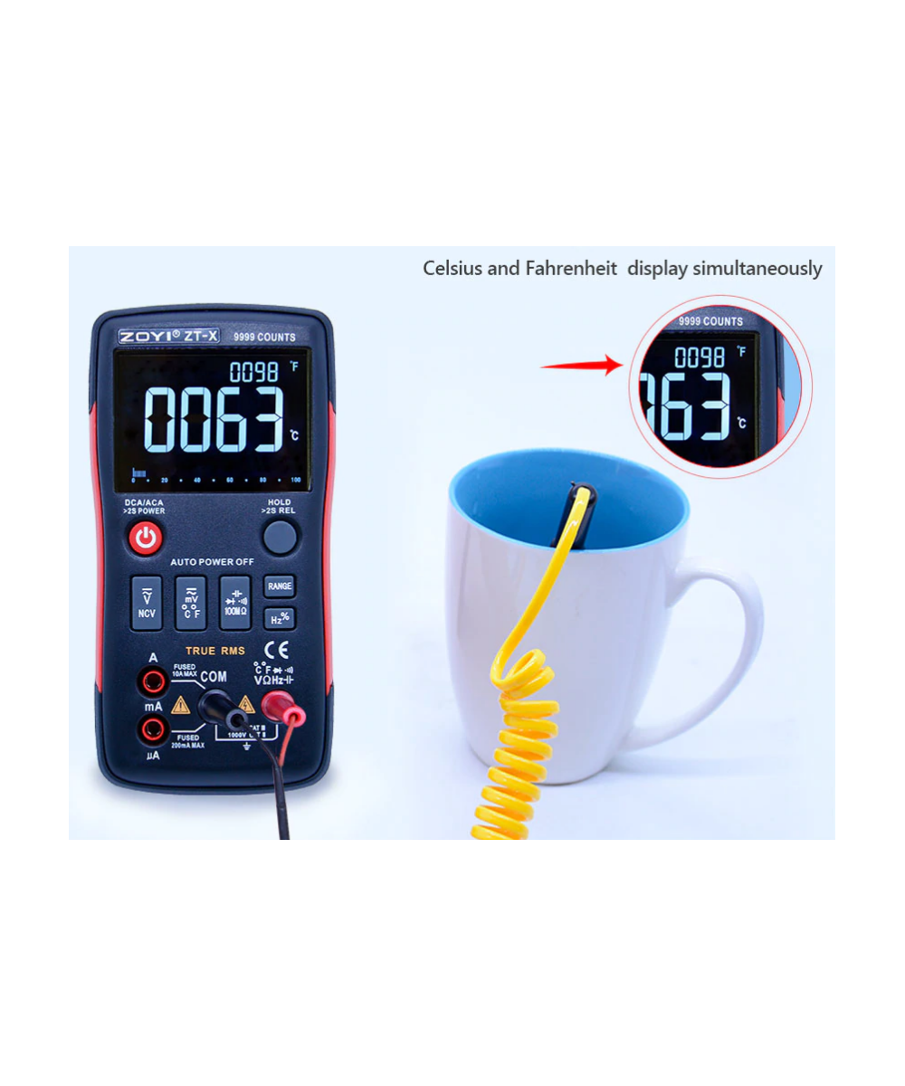 Multimetro autorango, frecuenciometro ZOYI ZT-X