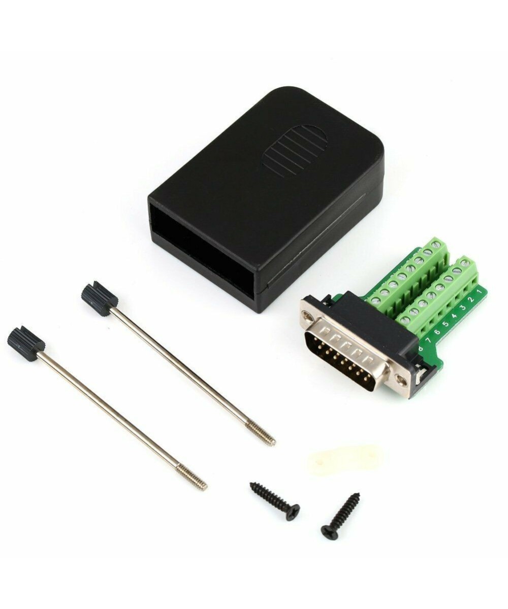 Conector macho DB15 con tornillos