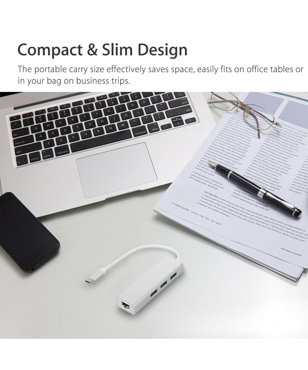 Adaptador de RED y HUB USB 3.0 de USB-C a RJ45 10/100M