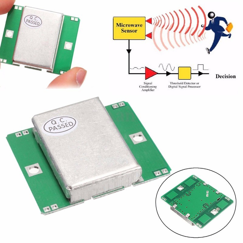 Módulo de sensor de radar Doppler HB100 Arduino Raspberry Pi Detector de movimiento Microondas 