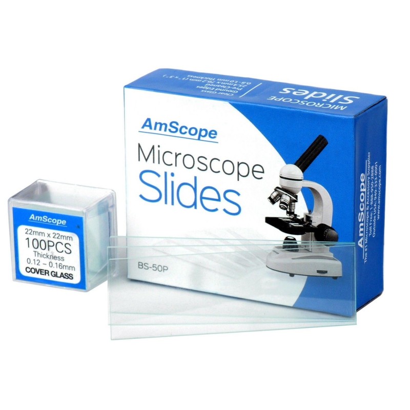 Azul Marino Hemobllo Caja de Portaobjetos de Microscopio Profesional de Plástico 50 Rejillas 