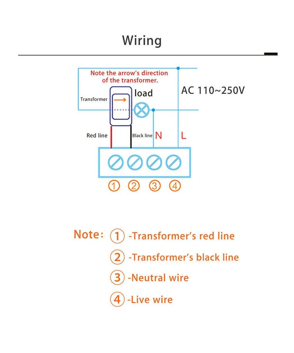 Monitor de energia AC 110V/220V 100A monofasico