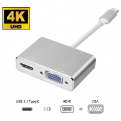 Adaptador USB-C a HDMI/ VGA