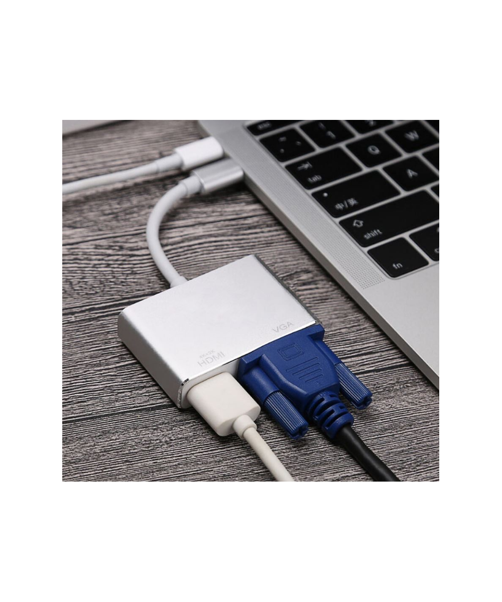 Adaptador USB-C a HDMI/ VGA