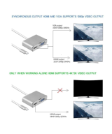 Adaptador USB-C a HDMI/ VGA