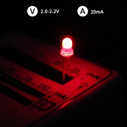 Diodo LED 5mm blanco cortos