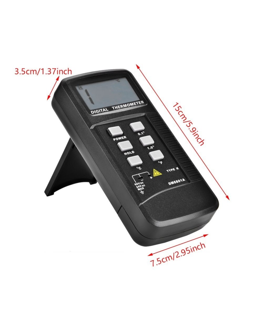 Termómetro digital con termocupla tipo K DM6801A