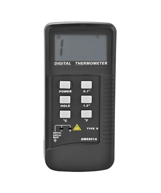 Termómetro digital con termocupla tipo K DM6801A