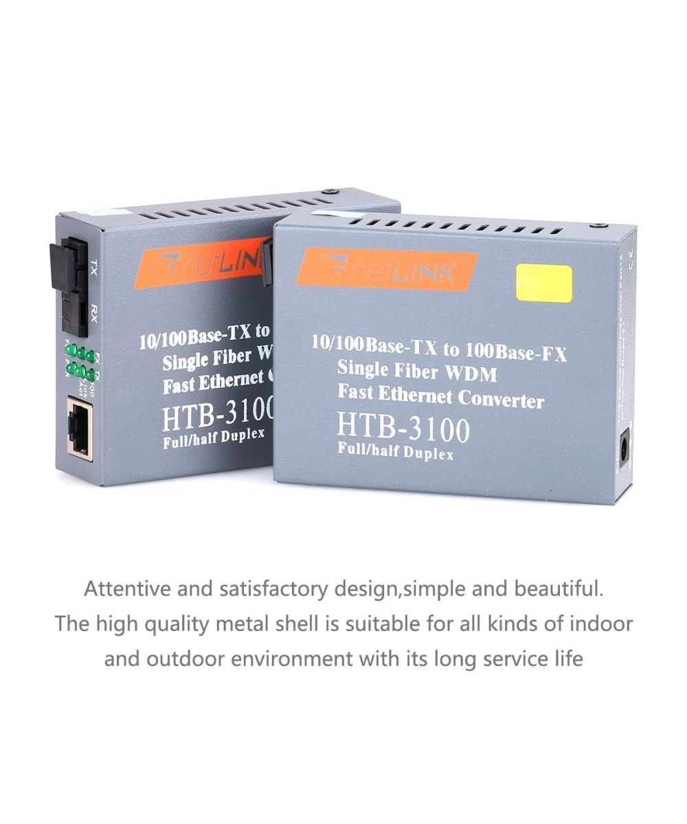 TransReceiver de fibra óptica TX y RX 25Km (par de media converter)