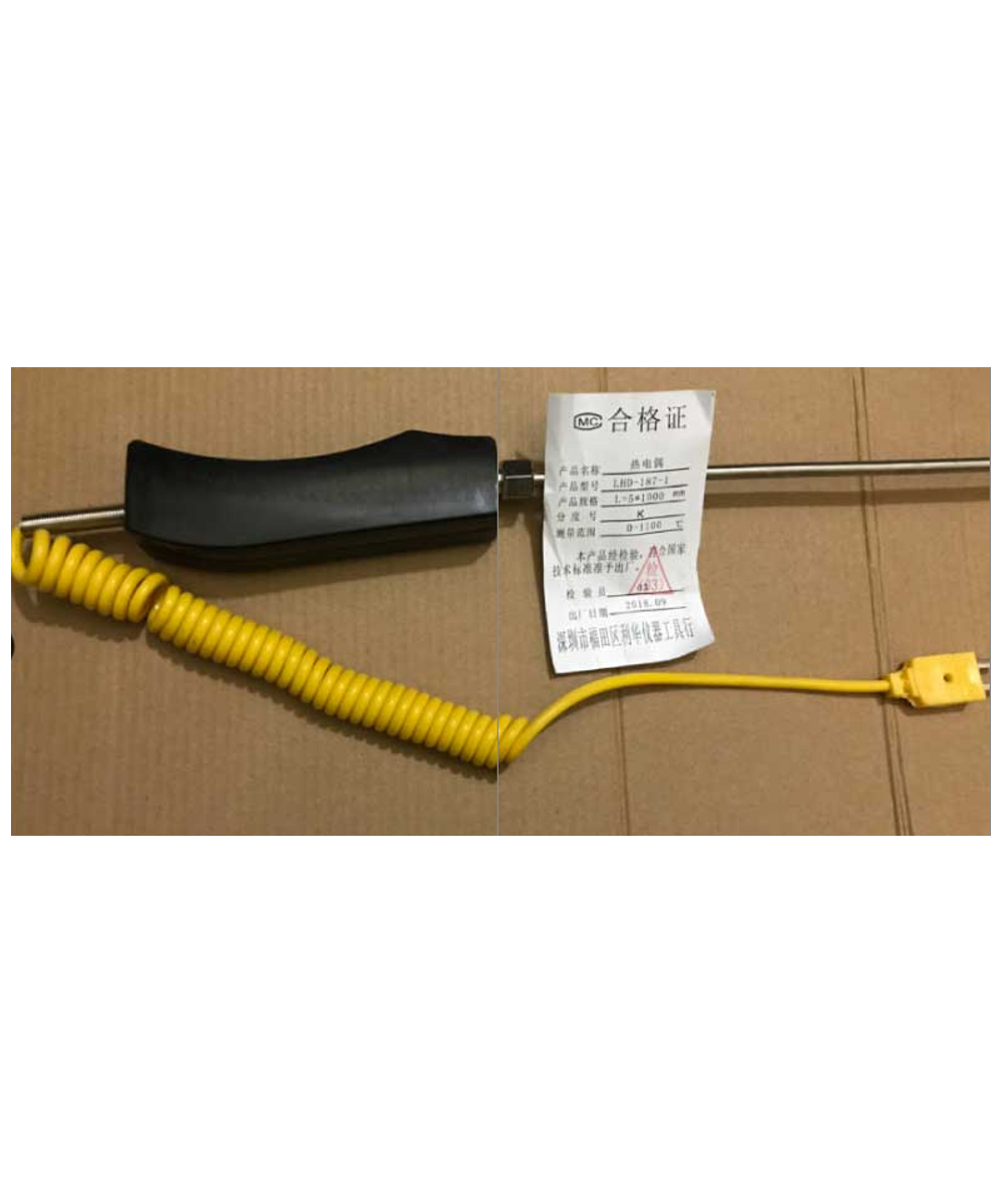 Sonda de temperatura termocupla tipo K LHD-187-1.5 0-1300 grados 1.5m