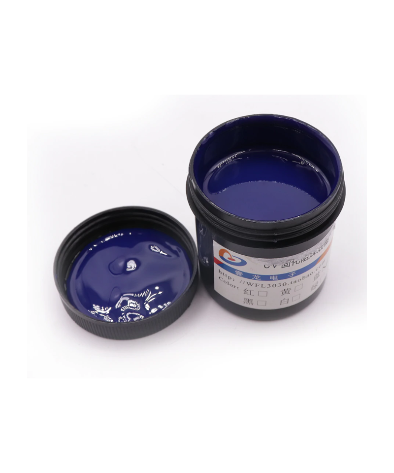 Tinta UV para placa PCB color azul (mascara para soldar)