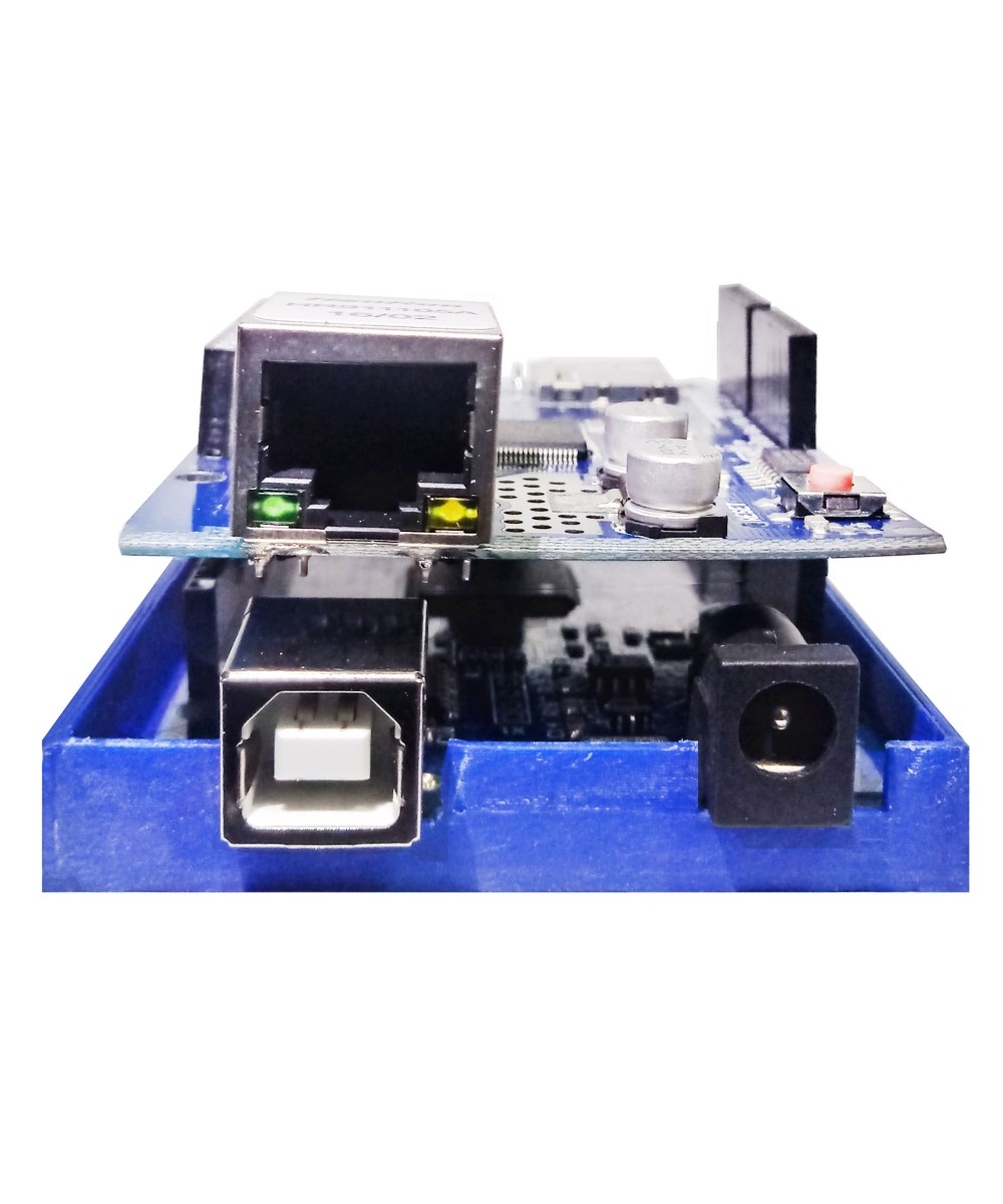 Contenedor plástico para Arduino Mega y módulo de Red