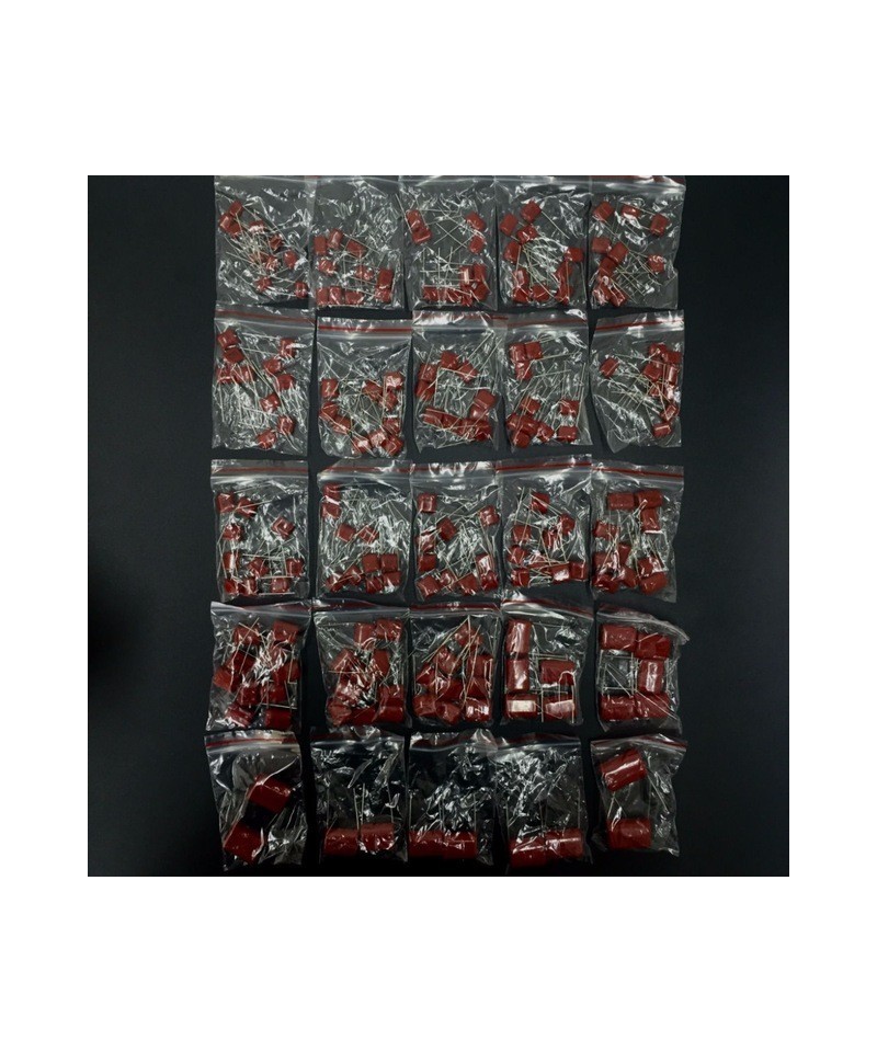 Capacitores ceramicos 630V 25 valores 0.001uf - 2.2uf (200 unidades)