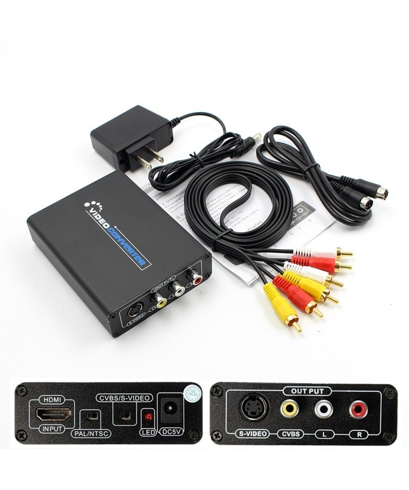Convertidor de HDMI a RCA y S-Video