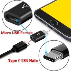 Poyiccot Adaptador USB C a Micro B, adaptador de cable tipo C a micro B,  paquete de 2 adaptadores Micro B a USB C 3.1 para cable de disco duro