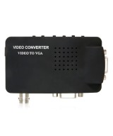 Convertidor de audio y video de BNC, S-video a VGA