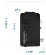 Convertidor de audio y video de BNC, S-video a VGA