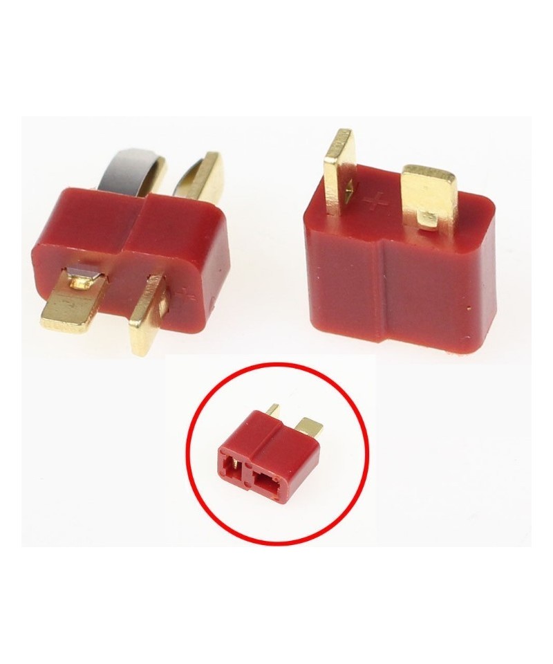 Conector tipo T para batería macho - hembra