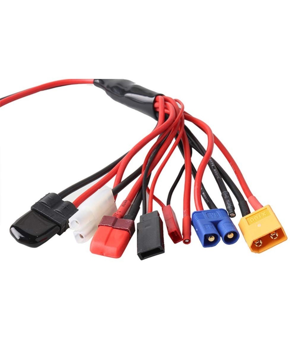 Adaptador de cargador 8 en 1 conector banana Dean, EC3, Tamiya, TRX, XT60, JST, Futaba