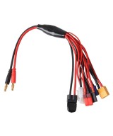 Adaptador de cargador 8 en 1 conector banana Dean, EC3, Tamiya, TRX, XT60, JST, Futaba