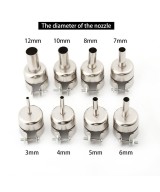 Kit de boquillas de pistola de aire para estación de calor 850, 850A, 852, 852D, 852D+, 950 (8U)