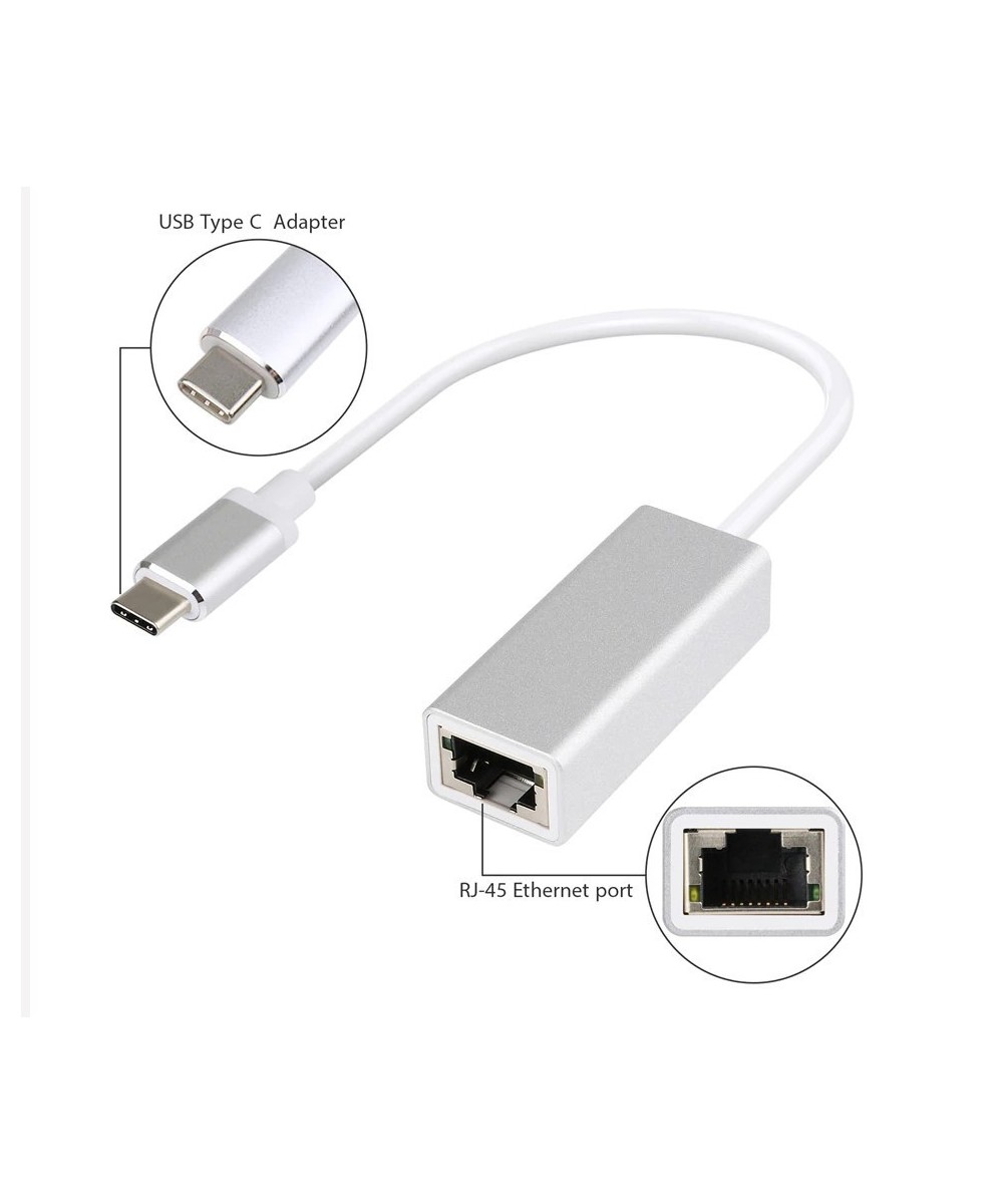 Adaptador USB-C a RJ45 para MAC 10/100/1000M