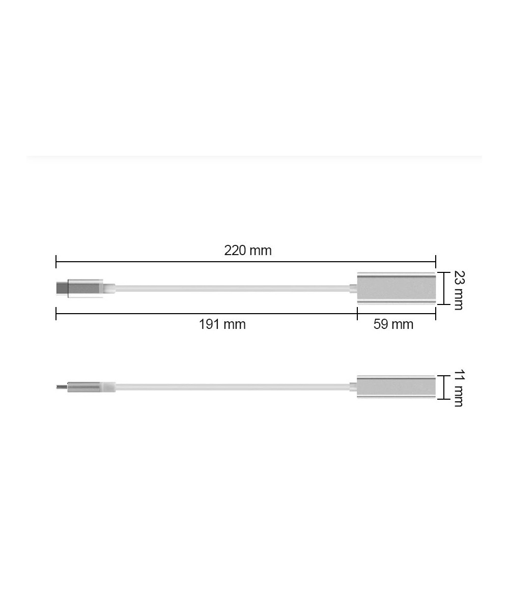 Adaptador USB-C a RJ45 para MAC 10/100/1000M