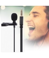 Mini micrófono Lavalier para celular 1.5M con entrada para auricular