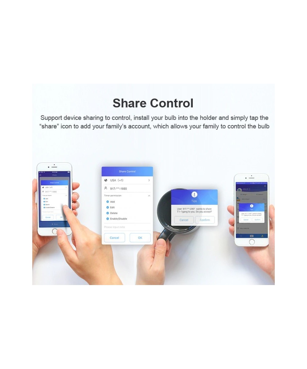 Porta lampara control de voz, RF 433Mhz inteligente WIFI Sonoff R2