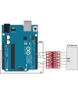 Convertidor de nivel logico I2C Bi-Direccional de 4 canales 3.3v a 5V / 5V a 3.3V