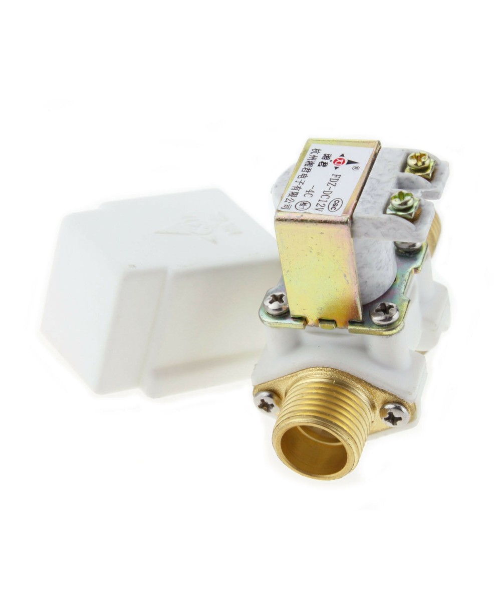 Válvula electromagnética solenoide metalica 1/2" 12V NC