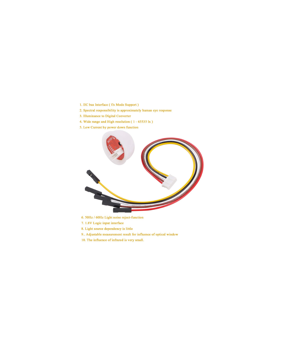 Sensor digital de intensidad de luz BH1750FVI