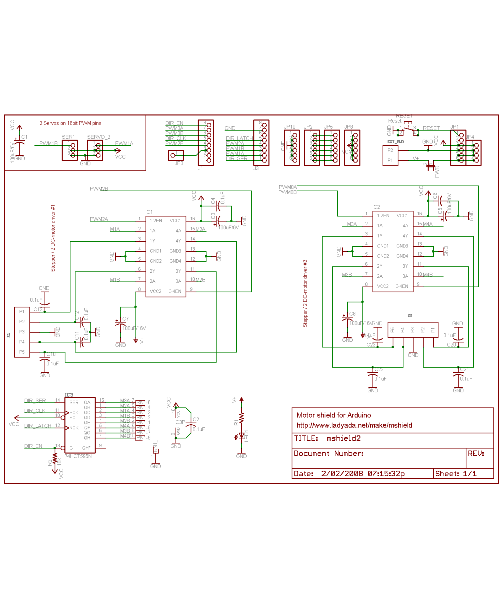 Shield L293D control de motor compatible con arduino