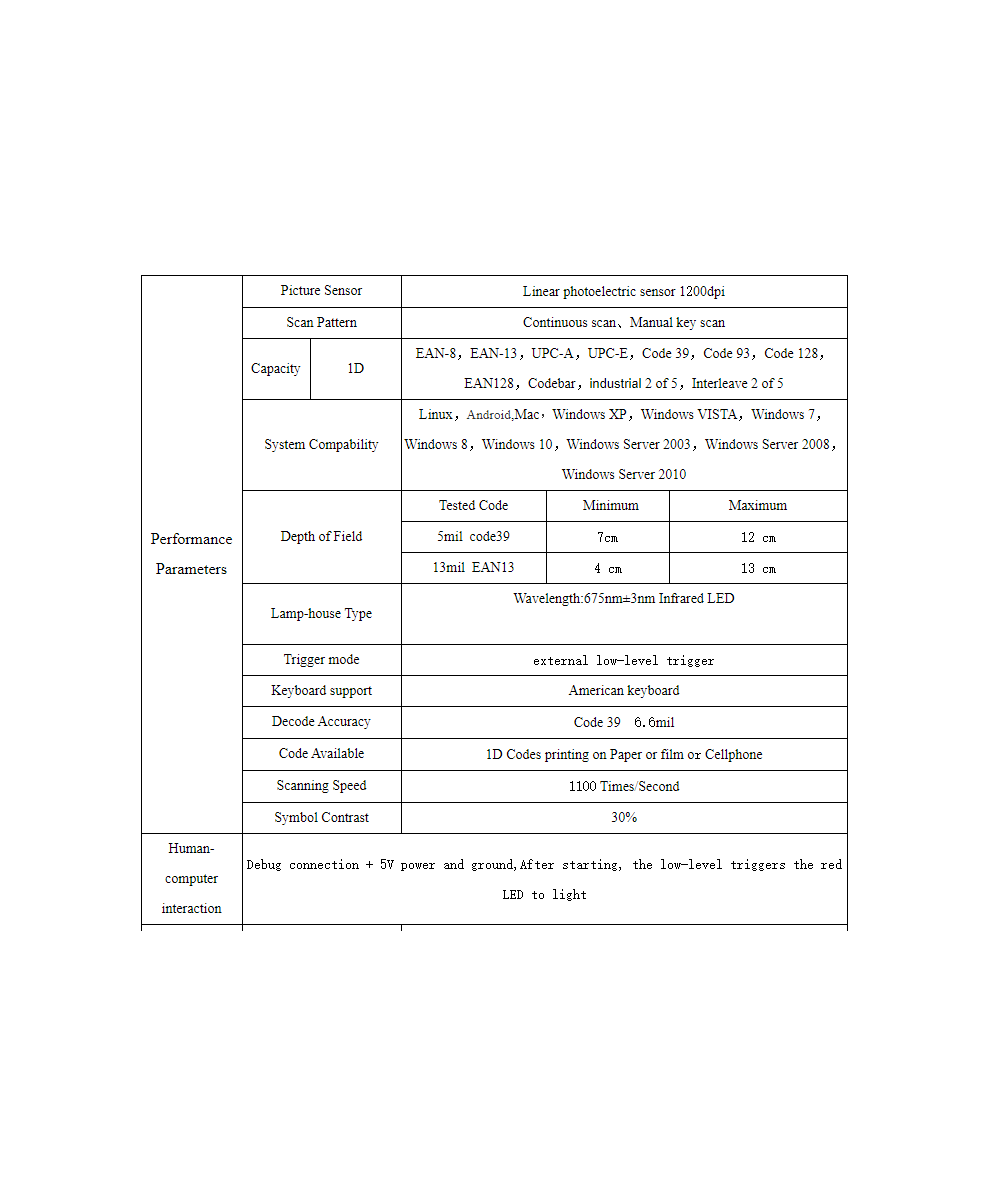 Lector de codigo de barra TTL Arduino/Raspberry/otros YK-E1007