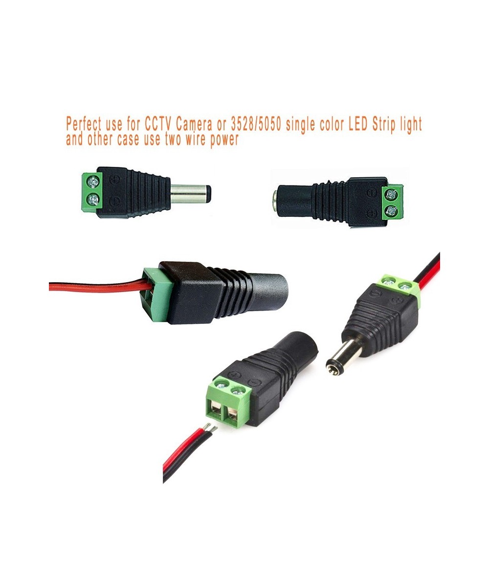 Conector DC 2.1mm interior x 5.5mm exterior hembra - macho (2U)