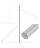 Varilla lisa de acero inoxidable de 12mm de diametro x 500mm de largo