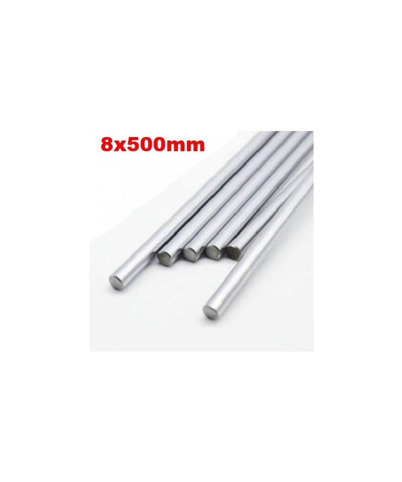 Varilla lisa de acero inoxidable de 8mm de diametro x 500mm de largo
