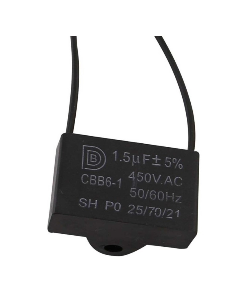 Capacitor de arranque de motor de ventilador CBB61 450V 0.8UF - 25UF