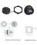 Conector impermeable USB 2.0