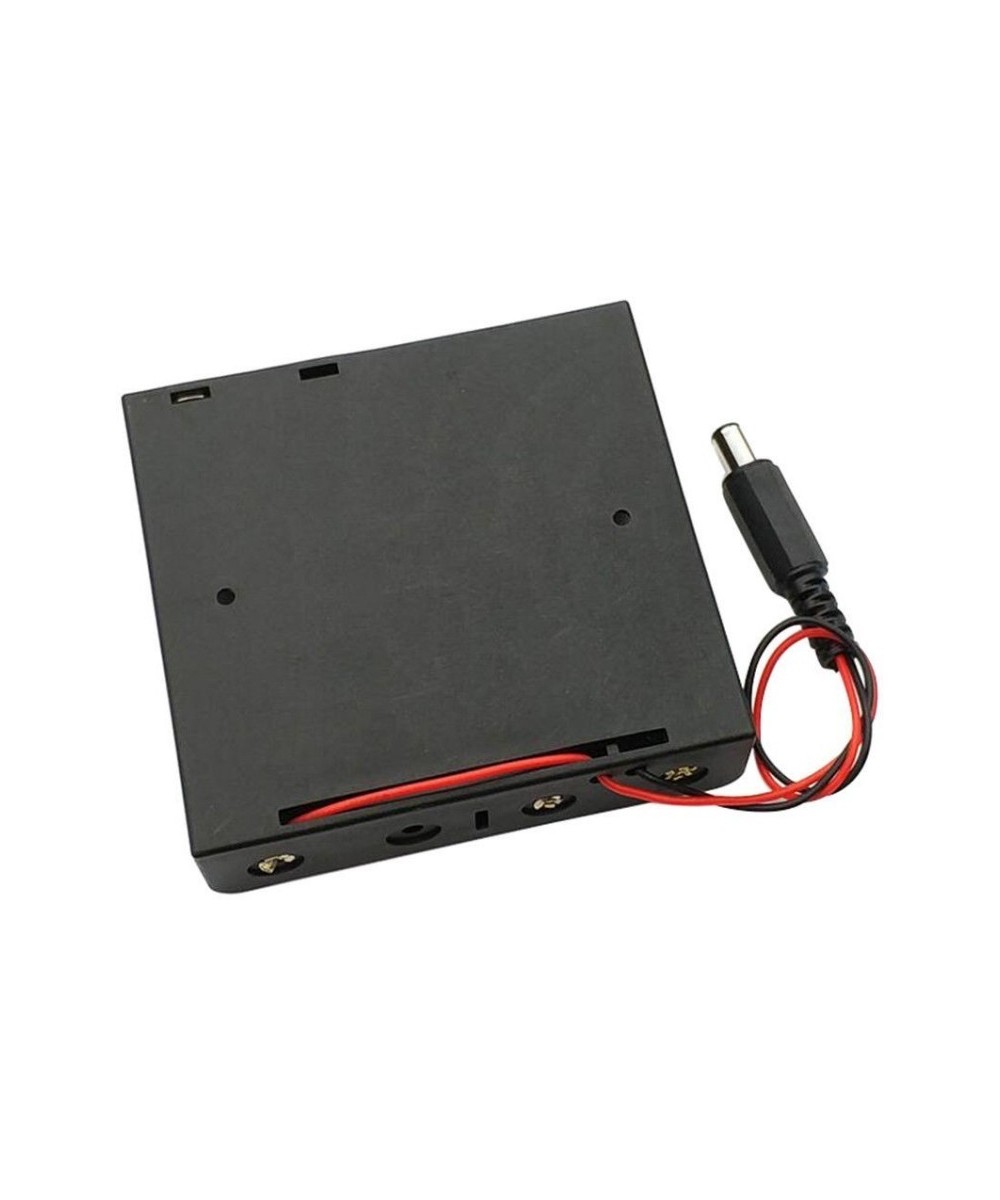 Contenedor de 4 baterías AA con plug